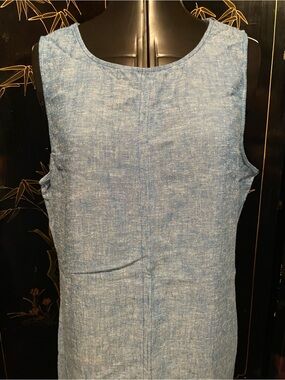 Anne Klein Blue Sleeveless Midi Dress